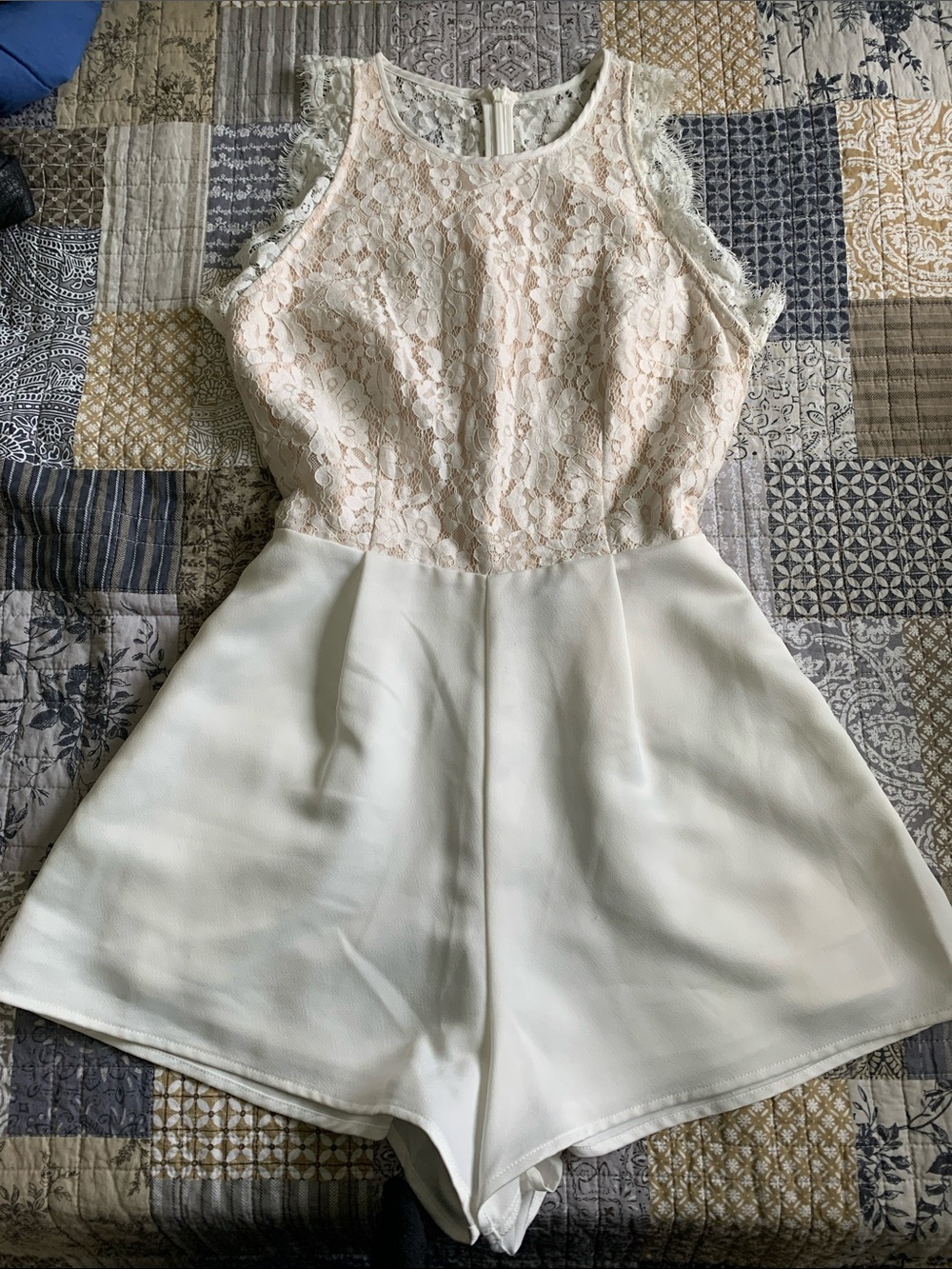 KEEPSAKE the Label - White Lily Lace Romper